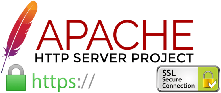 Apache logo and lock | SSL redirection