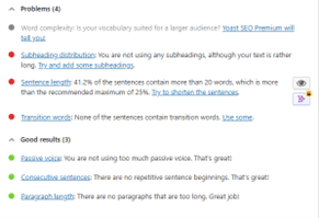 The Visibility tab in Yoast SEO