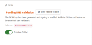 Email hosting, DKIM validation